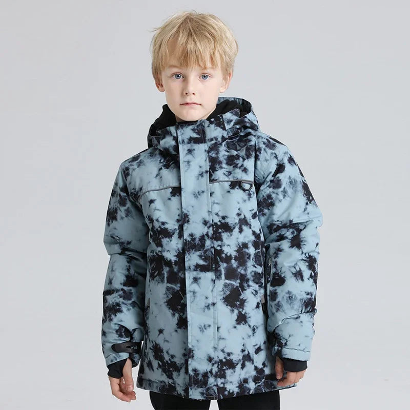 Winter Ski Jackets Children Waterproof Thickening Snowboarding Jackets Boys Thermal Coldproof Windproof Skiing Clothes Coats