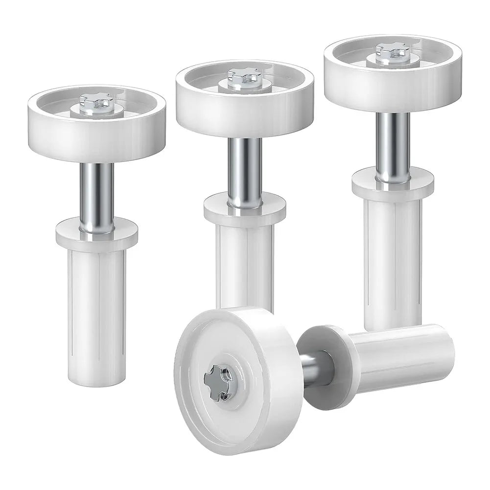 4pcsd Bifold Door Top Guide Wheel Kit Cabinet Door Repair Plastic Bifold Door Top Pivot Hinge For Closets Pantries Laundry Rooms