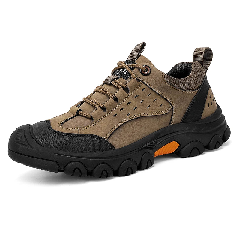 Genuine Leather Men's Casual Shoes Outdoor Sneakers Non-Slip Sports Hiking Footwear Leisure Walk Male Treking Footwear Trainers