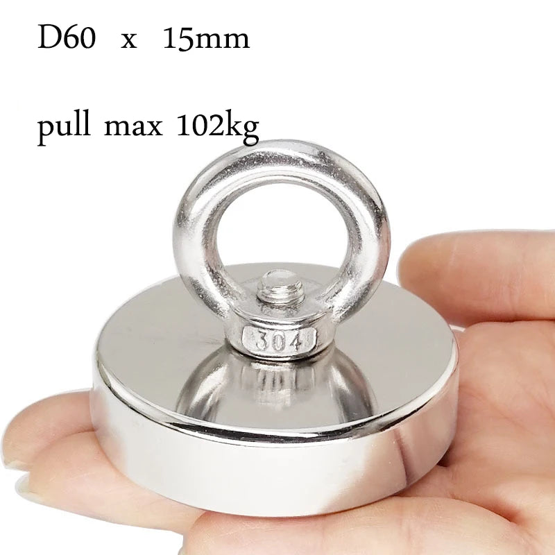 Fishing Magnets Hook Powerful, 110lb 242lb 529lb 771lb Pull Force Super Strong Heavy Duty Search Magnet For Sea Fishing Salvage