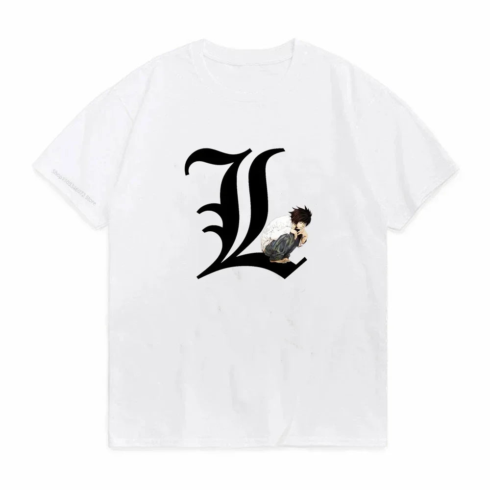 Men Kawaii Cartoon Summer Tops Misa Amane Graphic Tees Japanese Anime T-shirt Death Note T Shirt Harajuku Unisex Pop Y2k Tshirt