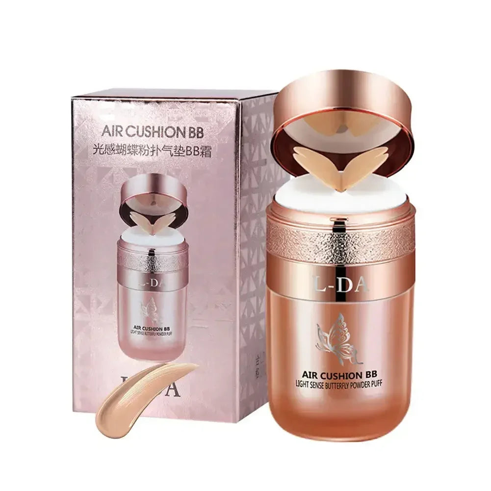 Butterfly Air Cushion BB Cream Lasting Powder Puff Hydrating Moisturizing Foundation Isolation Concealer Waterproof Makeup