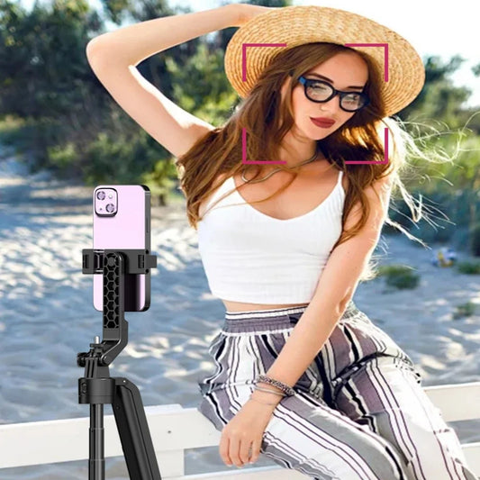 Gimbal Stabilizer With Bluetooth Remote 5 in 1 Smartphone Selfie Stick Intelligent AI Follow-Up Anti Shake Pan Tilt Tripod