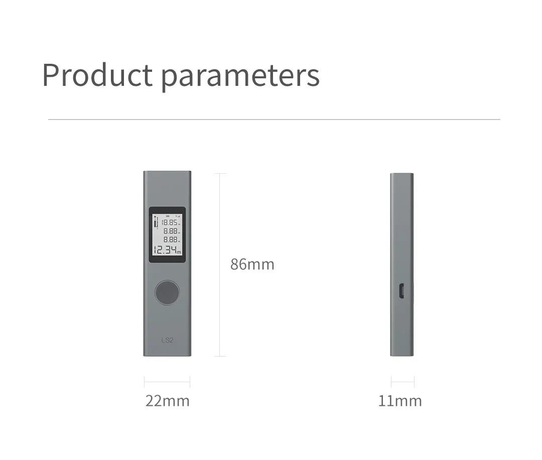 ATuMan LS2 Smart Digital Laser Range Finder 0-25m Measuring Distance USB Charger High Precision Measuring Device