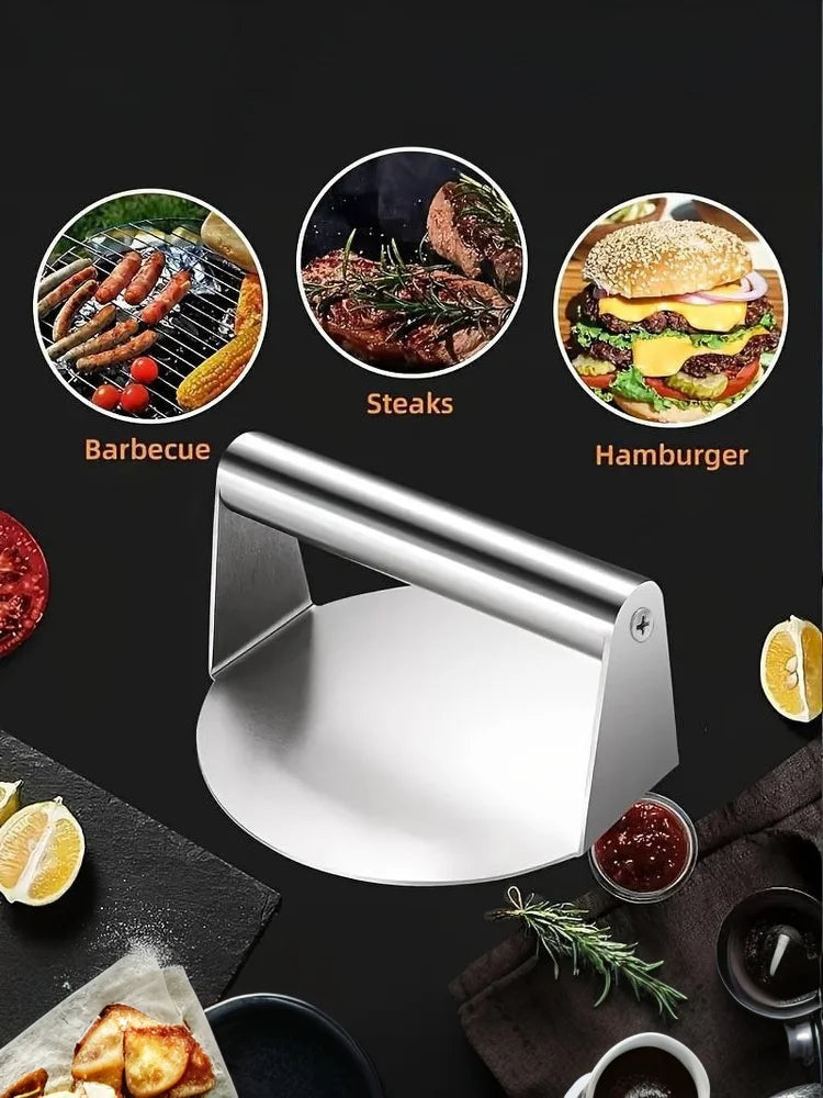 Stainless Steel Smash Burger Press Hamburger Patties Meat Masher Circular Meat Press Mold For Deli Meats Kitchen Accessories
