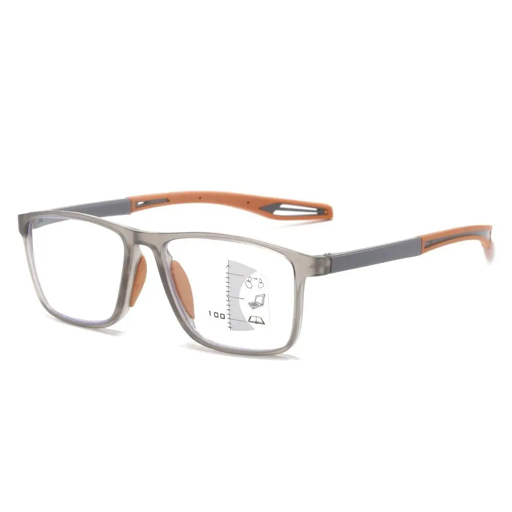 Soft Multifocal Progressive Reading Glasses TR90 Anti Blue Light Near Far Eyewear Men Women's Large Frame Farsight Eyeglasses 