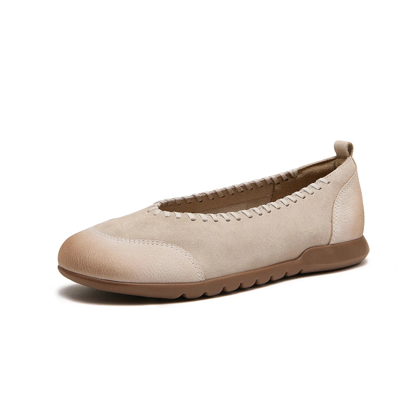 Women's Flat Shoes - 2026 New Style Leather Casual Fashion Single Shoes - Women's Wide-Toe Comfortable Mom Shoes Loafers Women