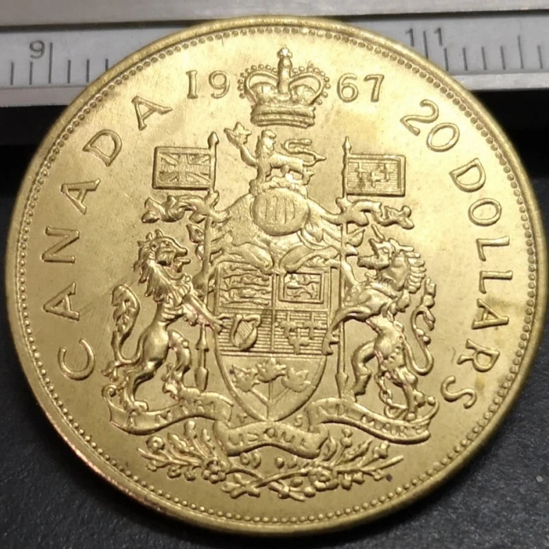 1967 Canada 20 Dollars Gold Copy Coin
