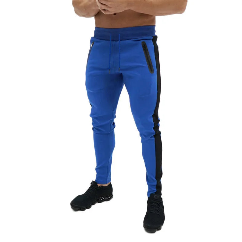 Spring and Autumn Men's Casual Pants 2025 New Trend Korean Version Black and White Stripes Slim LEGGING Trend Bound Feet S-3XL