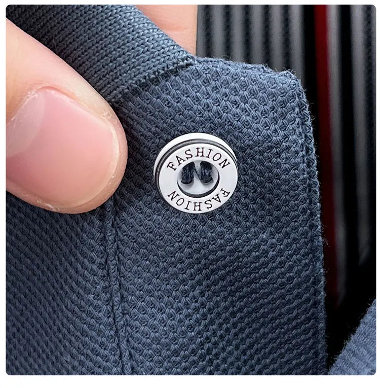 100% pure cotton high-end brand men's long sleeved polo shirt autumn fashion new luxurious original embroidery top golf T-shirt