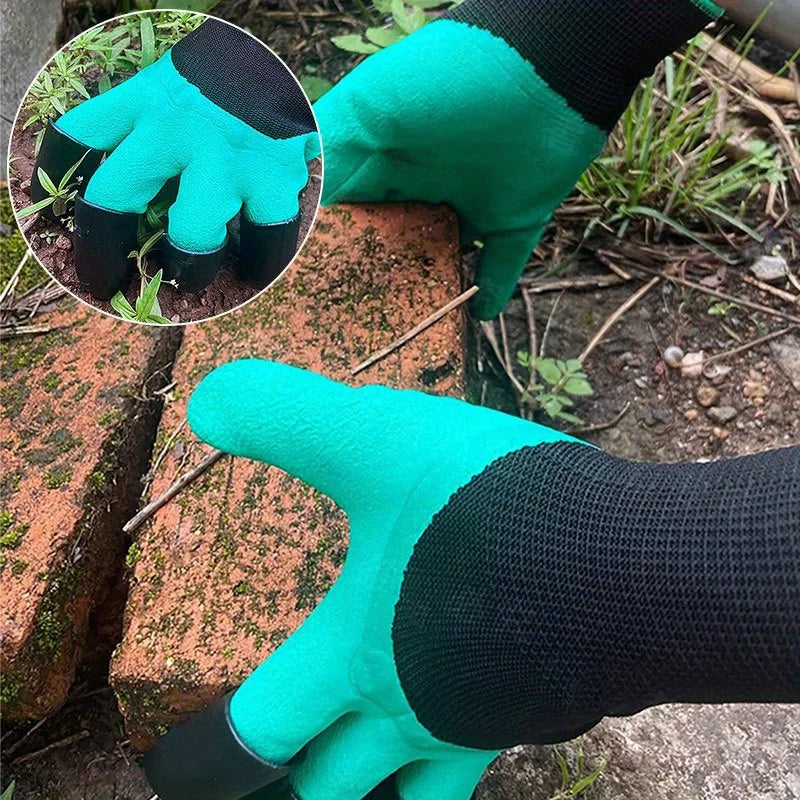 Gardening Gloves with Claws Breathable Waterproof Working Digging Planting Sting-Resistant Non-slip Protective Latex Gloves