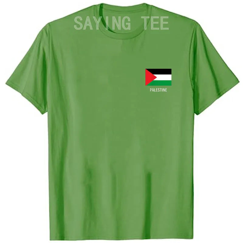 Palestine Flag Shirt | Palestinian T-Shirt Palestine Flag Print Graphic Outfits Palestine Lover Saying Tee Short Sleeve Blouses