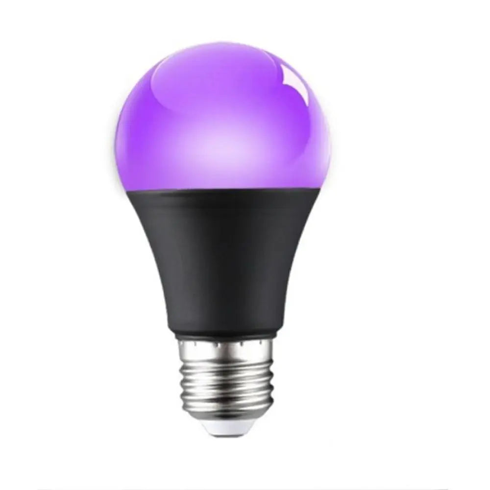 Floodlight Blacklight Ultraviolet Lamp UV Purple Bulb Atmosphere 360 Glow UV Light Bulbs E27 10W Purple Black Light Bulb Disco