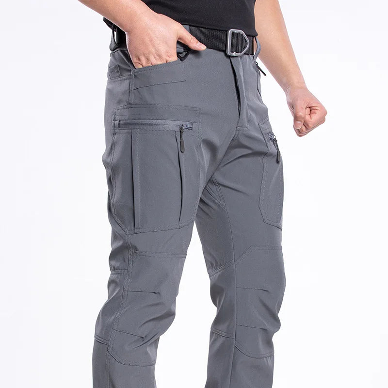 Men's Spring Autumn Tactical Pants Multi Pocket Outdoor Combat Trousers EU Size Waterproof Cargo Travel Sports Military Pants
