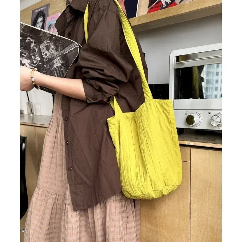 Casual Fashion Bag for Women Shopper Handbags Environmental Storage Reusable Shoulder Tote Bag School Bags Girl Designer Bag