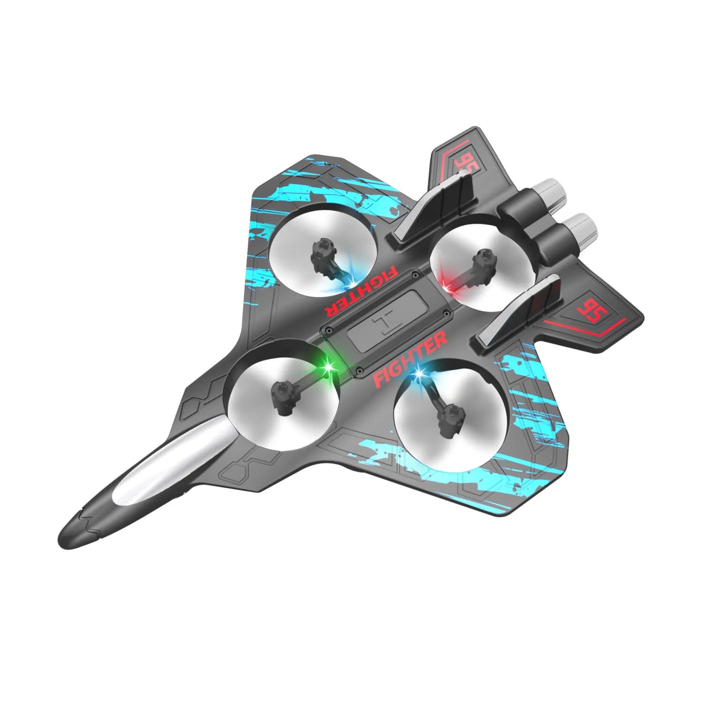 Glider Flying Helicopter RC Hobby Jet Plane 2.4G Stunt Remote Control Foam Fighter Airplane Toy With Light