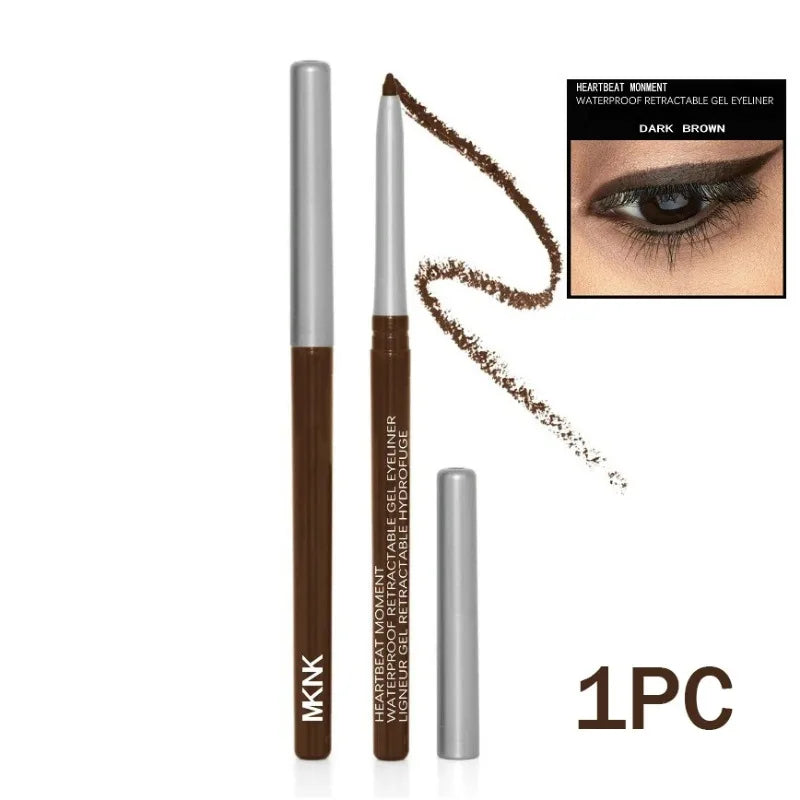 1-3pc Waterproof Black Eyeliner Pencil Smudge-proof Long-lasting Dark Brown Cream Gel Eye Liner Pen Beginner-Friendly Eye Makeup