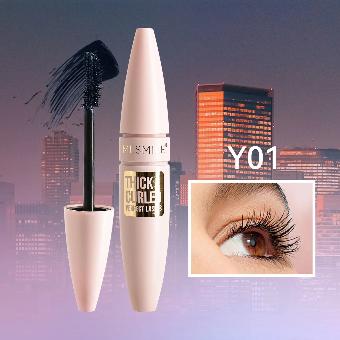 Colorful Mascara Thick Curl Waterproof Natural Eyelash Lengthens Long Lasting Quickly Dry Blue Brown Black Mascara Eye Makeup