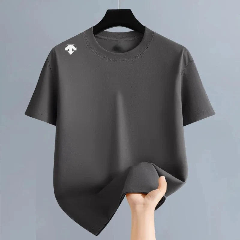 100% Pure Cotton Summer Men's Short-sleeved T-shirt Design High-quality Printed Fashionable Comfortable and Casual Sports Top