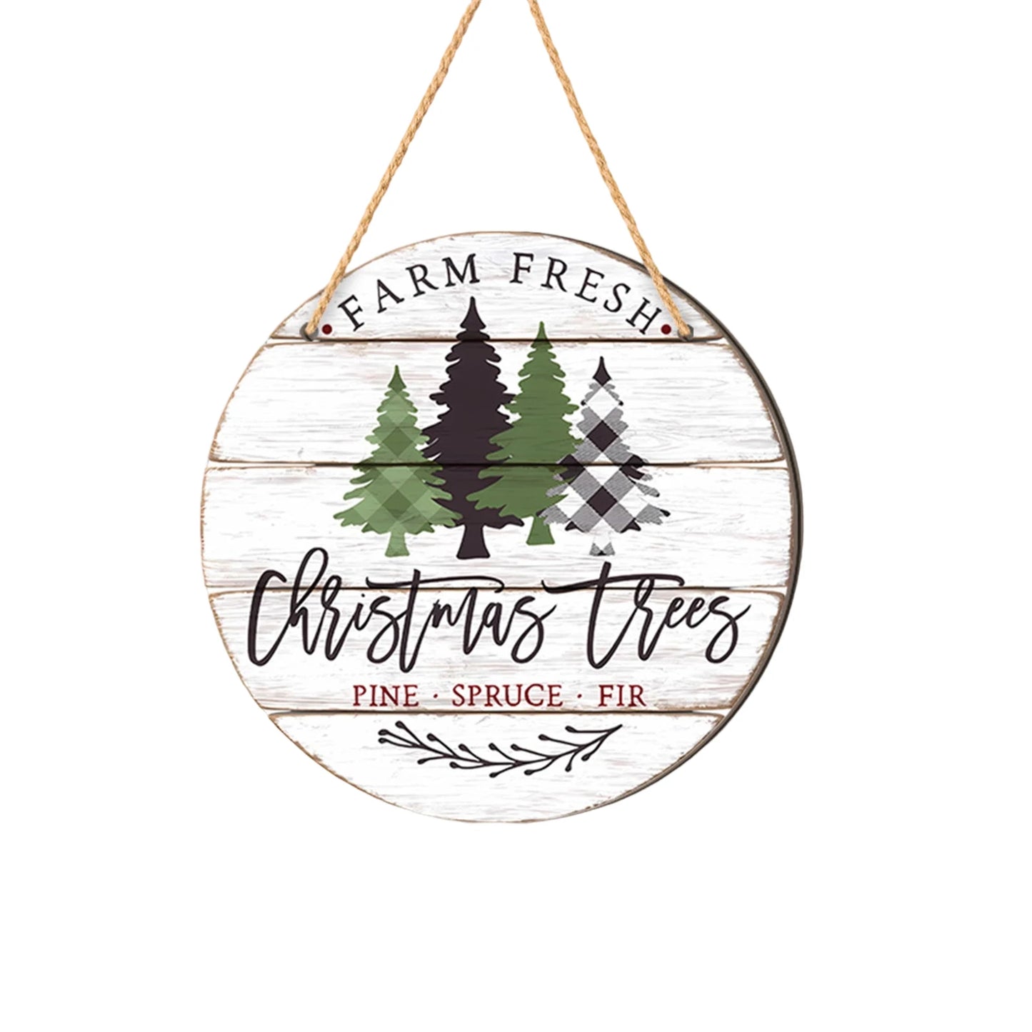 Christmas Christmas Tree Welcome Sign 2d Flat Wooden Holiday Party Hanging Sign Ornaments For Home Garden Decor Christma