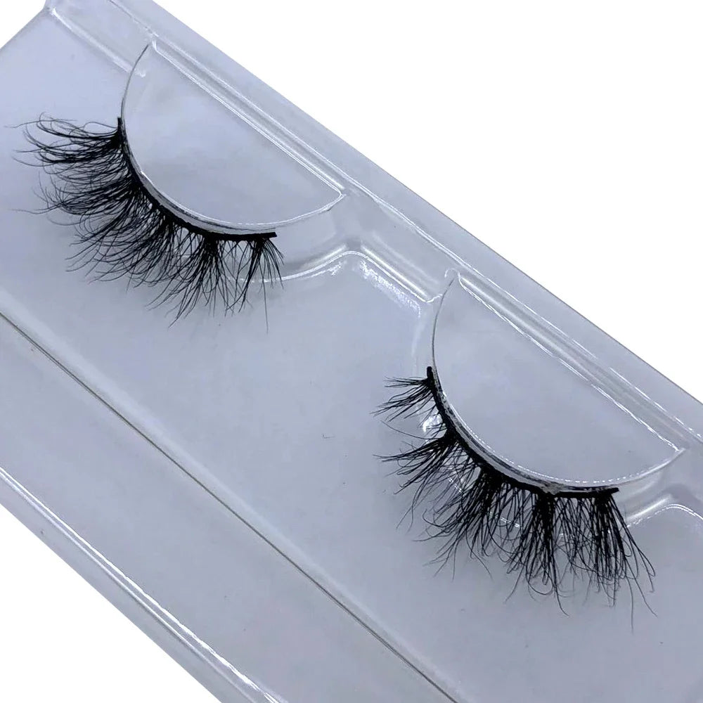 New Dropshipping natural wispy volume 3d mink lashes makeup eyelashes false lashes mink eyelashes with soft band