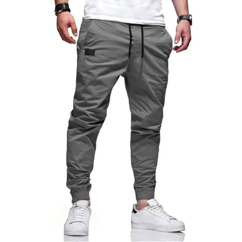 NEW Spring Autumn Slim Men Pants sport Joggers trousers Men Solid Color Straight Pants thin Woven Sweatpants men casual Trousers
