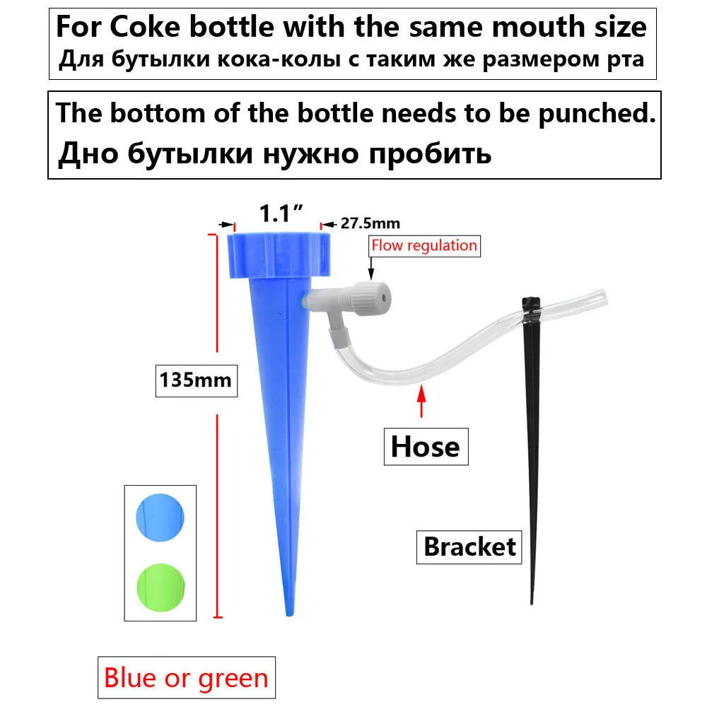 Drip Irrigation Automatic Plant Flowerpot Waterers System Houseplant Watering Drip Water Spikes Taper Watering