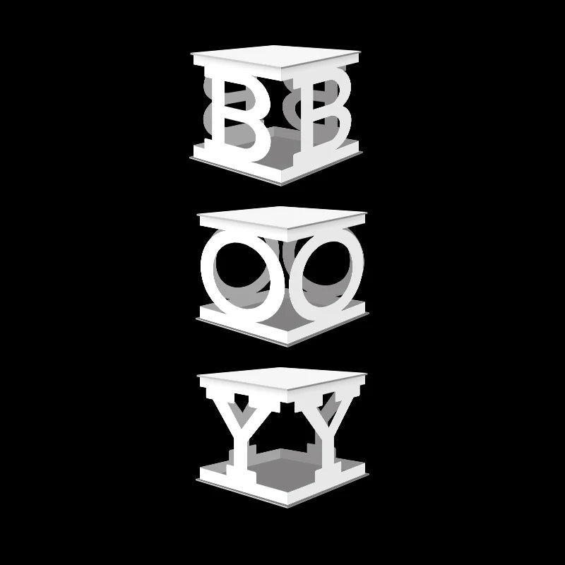 BABY Blocks Baby Shower Decoration Hollow Baby Cubes Balloon Filling Boxes Foam Board One 1st Birthday Party Decor