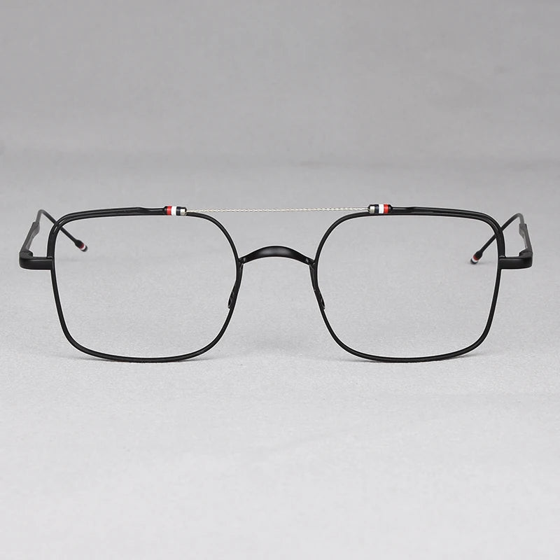 Double-beam Square Spectacle Frame TB909 Pilot Women's Glasses Frames Pure Titanium Eyeglass Frames Men's Glasses Frames Fashion