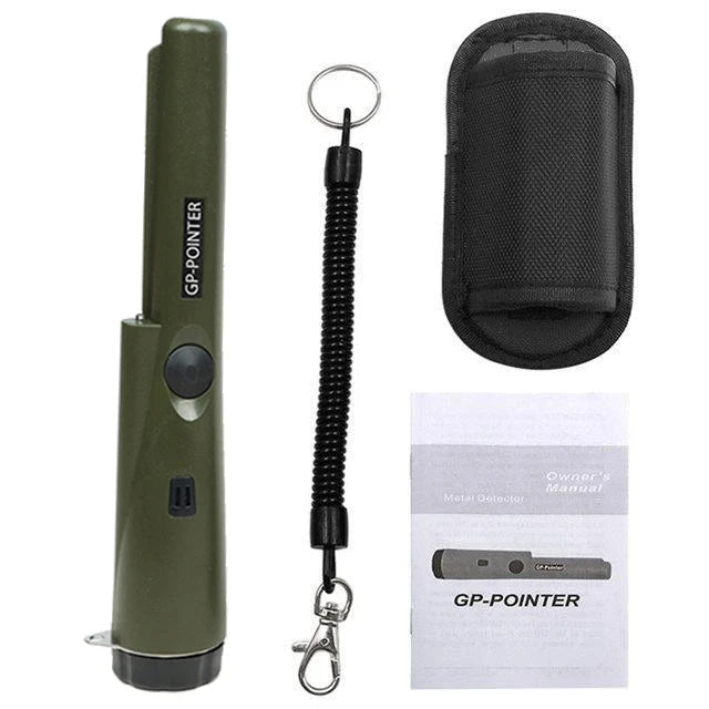 Metal Detector Outdoor Adventure Handheld Metal Detector Pinpointer Finder Waterproof 360° Side Scan Metal Detector Rod
