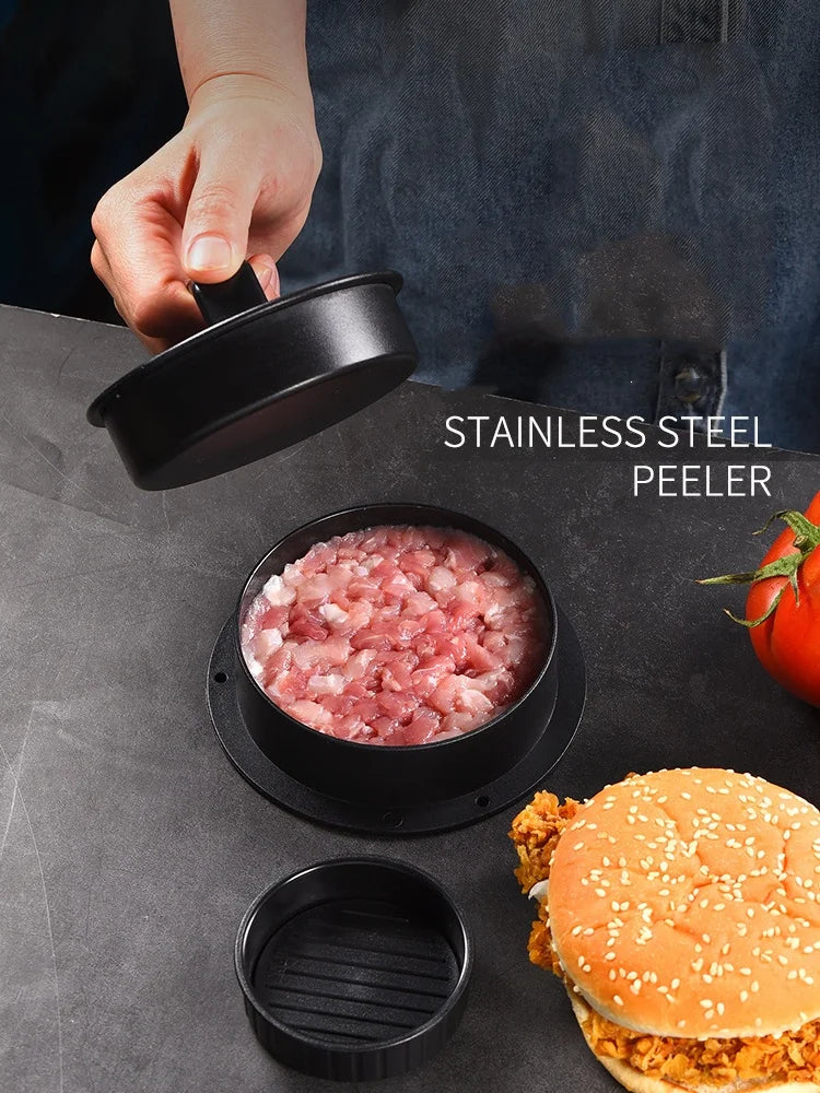 Round Hamburger Presses Burger Press Beef Grill Food-Grade Hamburger Helper Meat Press Cutlets Patty Maker Mold Kitchen Gadgets