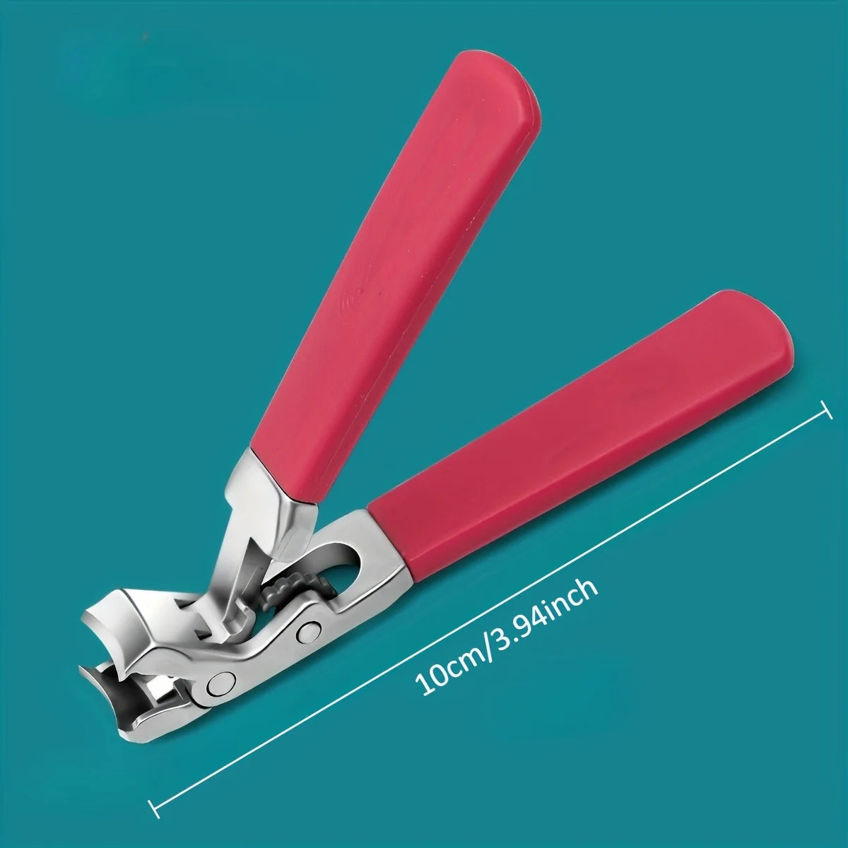 Heavy-Duty Professional Nail Clipper with Splash Prevention & Nail Catcher - Long Handle Elbow Design Sharp Blades
