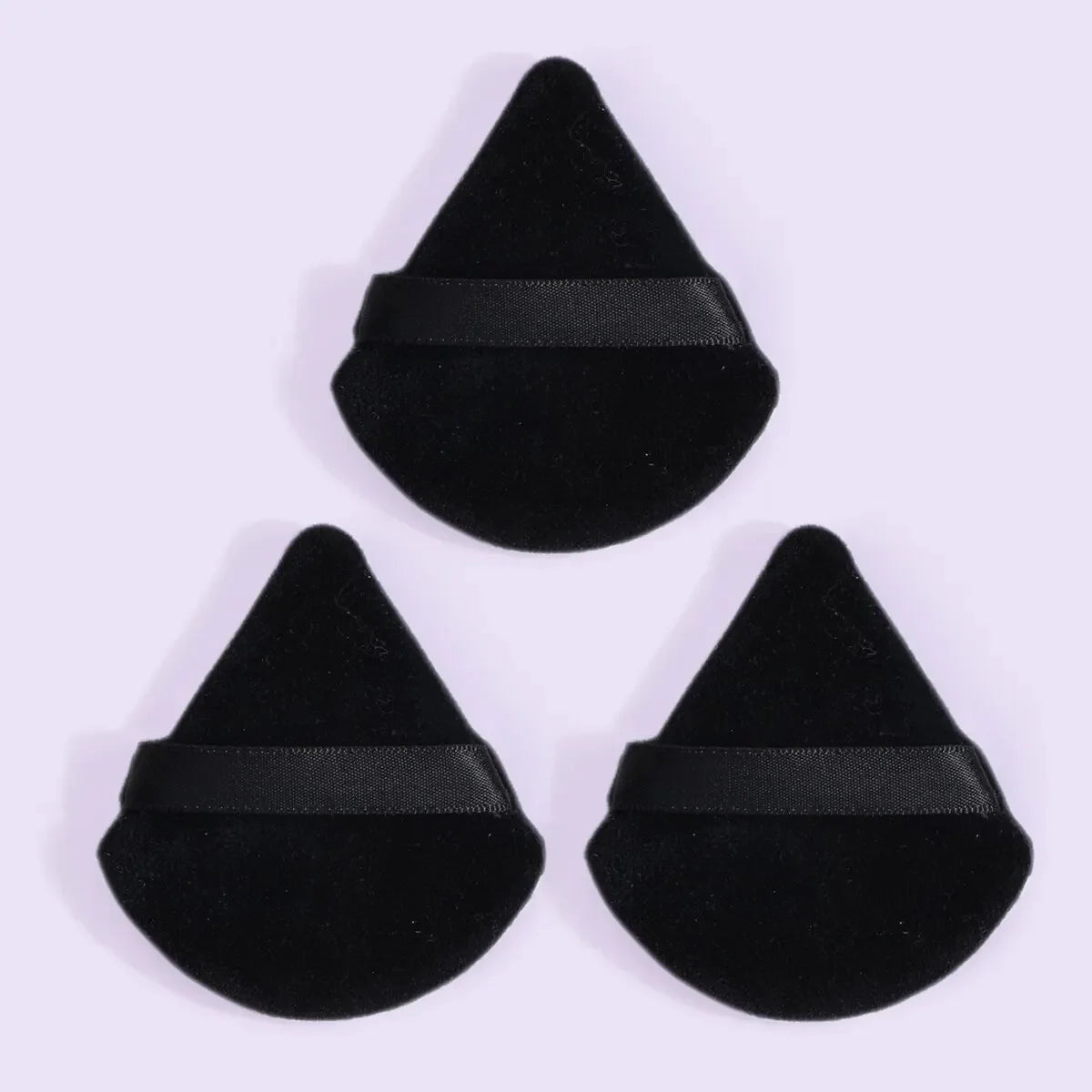 3/5/6PCS Triangle Powder Puffs - Air-Soft Velvet for Loose & Liquid Makeup, Hypoallergenic & Travel-Friendly