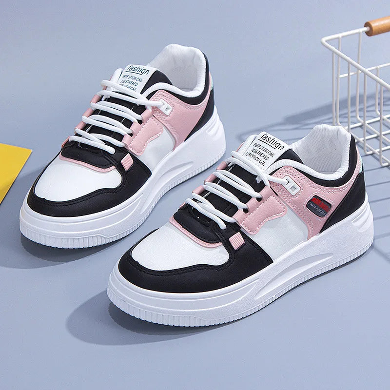 Women Sneakers PU Leather Women's Shoes White Platform Casual Sneaker Spring Summer Female Board Shoes Flats Ladies Trainers