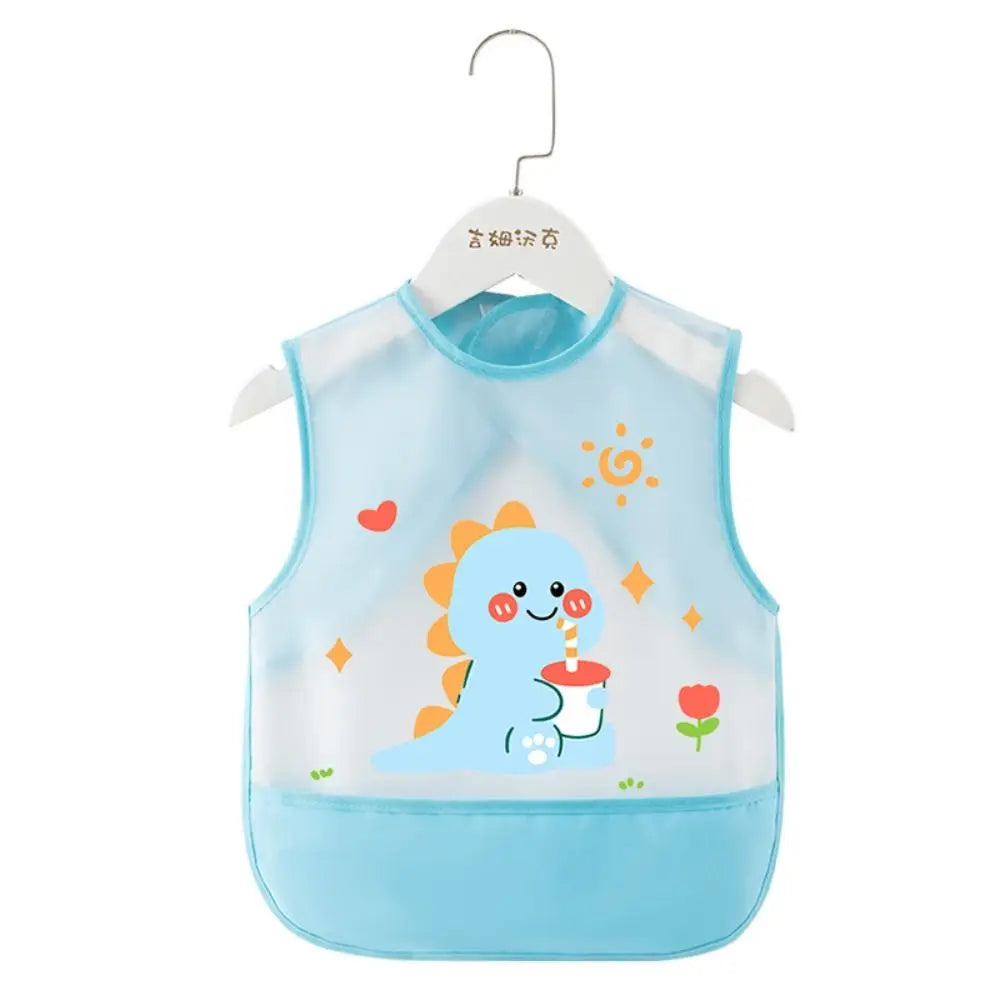 Cartoon Animal Pattern Baby Feeding Bib Waterproof Sleeveless Sleeveless Bibs Bear Rabbit Saliva Towel Burp Apron Boys Girls