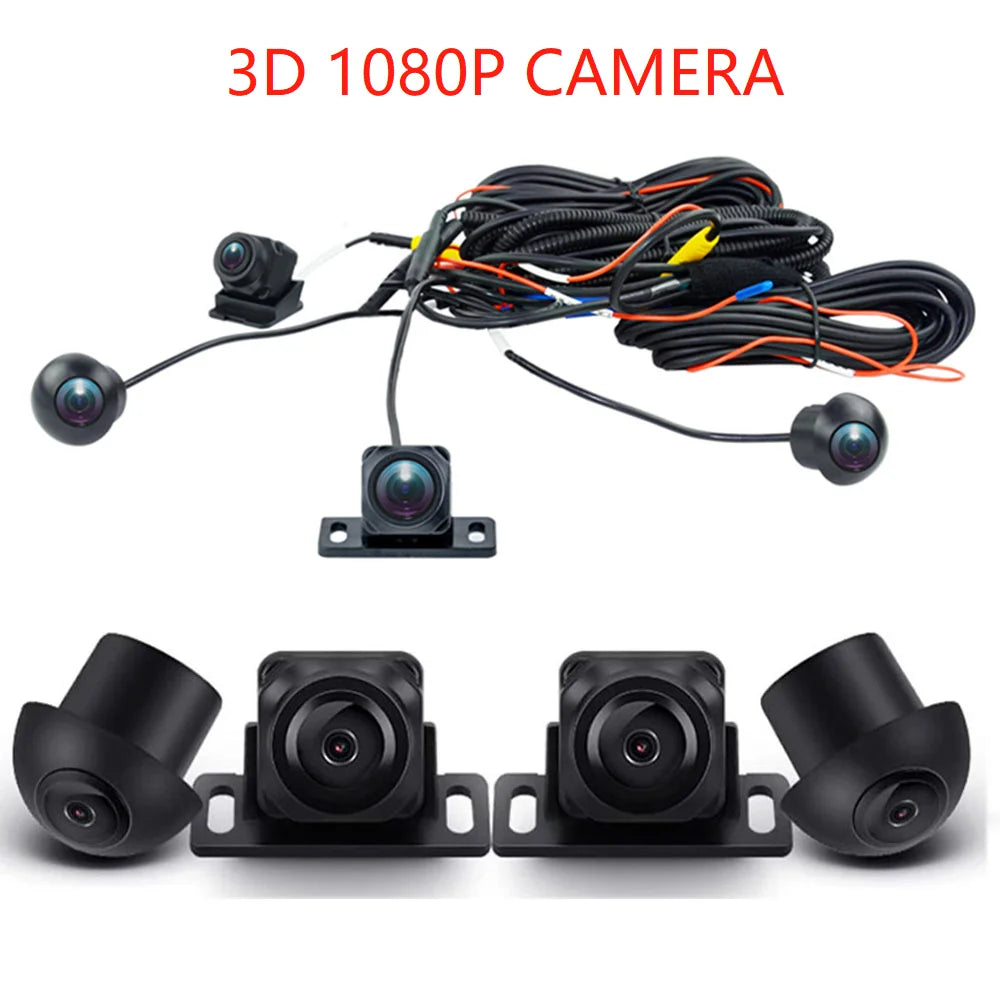 360° Panoramic Camera HD AHD1080p/720p Rear/Front/Left/Right 360 Bird View System 4 Cameras For Universal 360 Car Radio