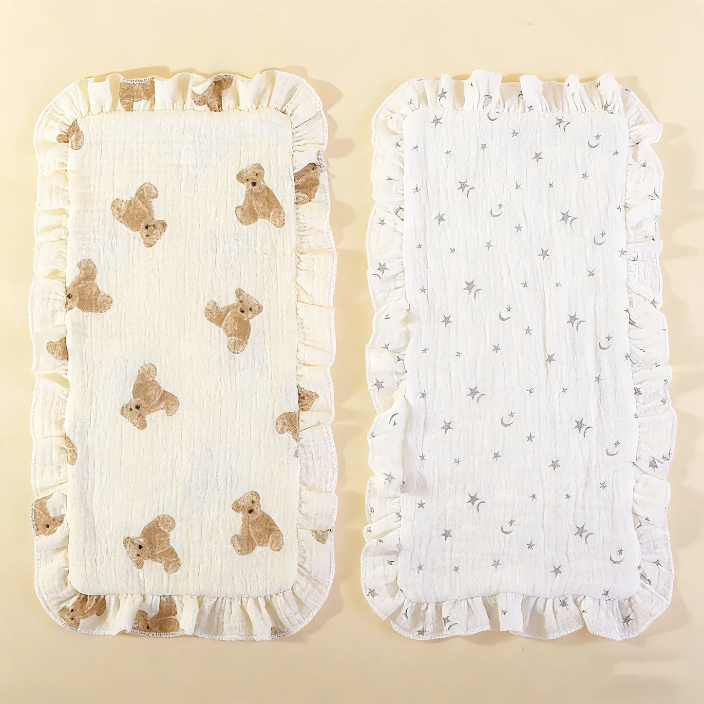 2 baby burp blankets, soft cotton, drool bibs, suitable for newborns, unisex, baby feeding supplie