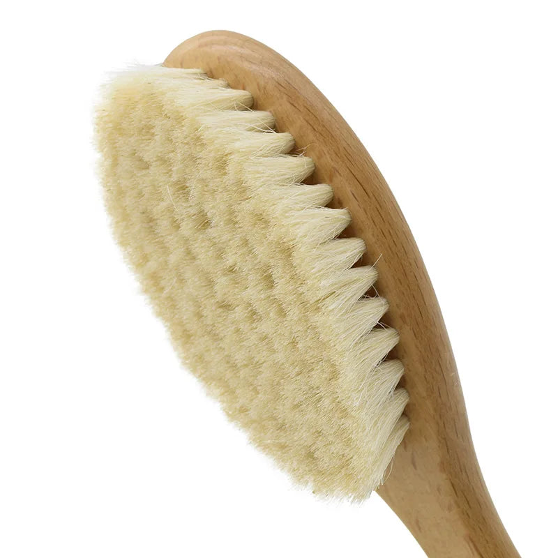 Baby Care Pure Natural Wool Baby Wooden Brush Comb Brush Baby Hairbrush Newborn Hair Brush Infant Comb Head Massager Hair Tools