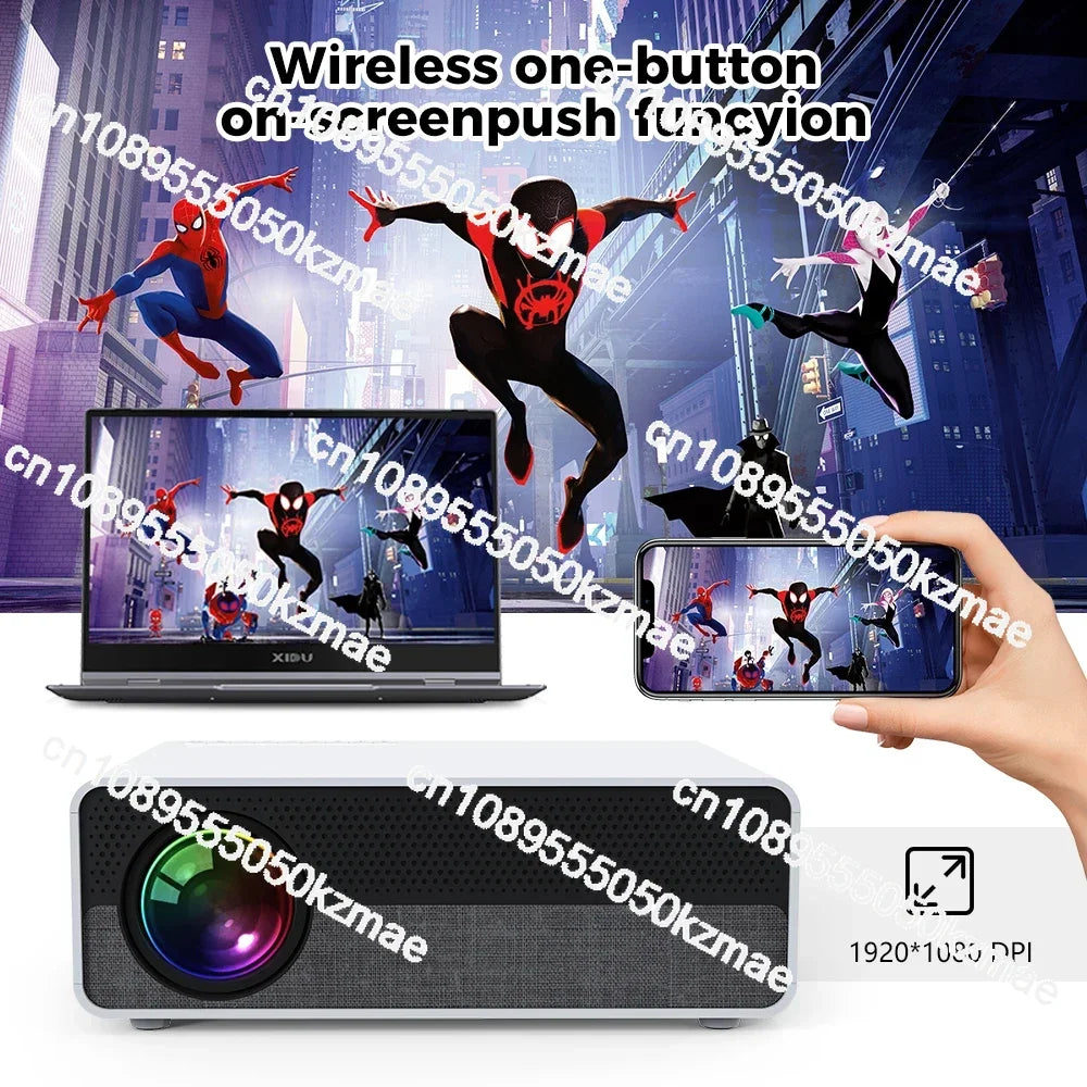 FOR Design Q9 Android Smart Portable Projector, Support 1080p 4K, with WiFi/BT Function, DLP/LCD Video Outdoor Movie Projector.