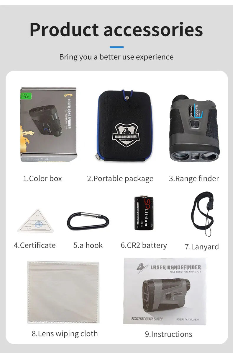 1000m Laser Distance Meter Rangefinder for Golf Rangefinder Hunting Telescope Speed Meter