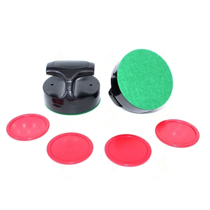 Air Hockey Pushers and Hockey Discs, Large Goalkeeper Handles, Pallets, Game Table Spare Accessories (2 Strike 4 Puck)