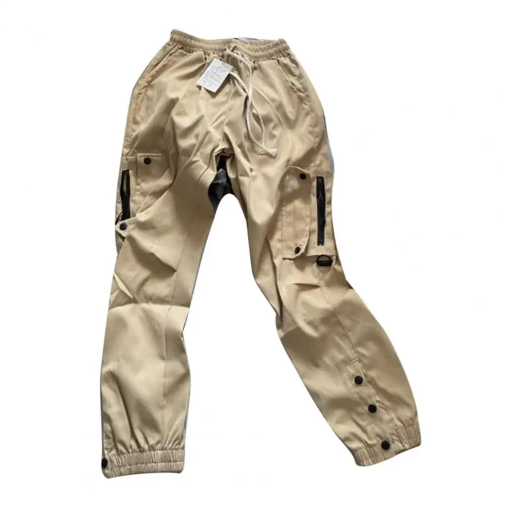 Cargo Pants for Mens Elastic Casual Trousers Zipper Multi Pocket Joggers Male Trousers Work Pants Jogging Pants