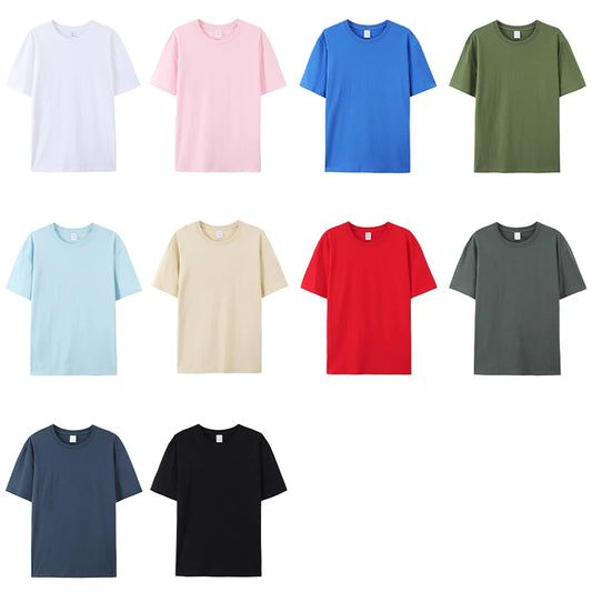 100% Cotton T Shirts Unisex High Quality White T-shirts Wholesale Tee Shirts Summer Blank Tshirt For Men Camisetas Para Hombre