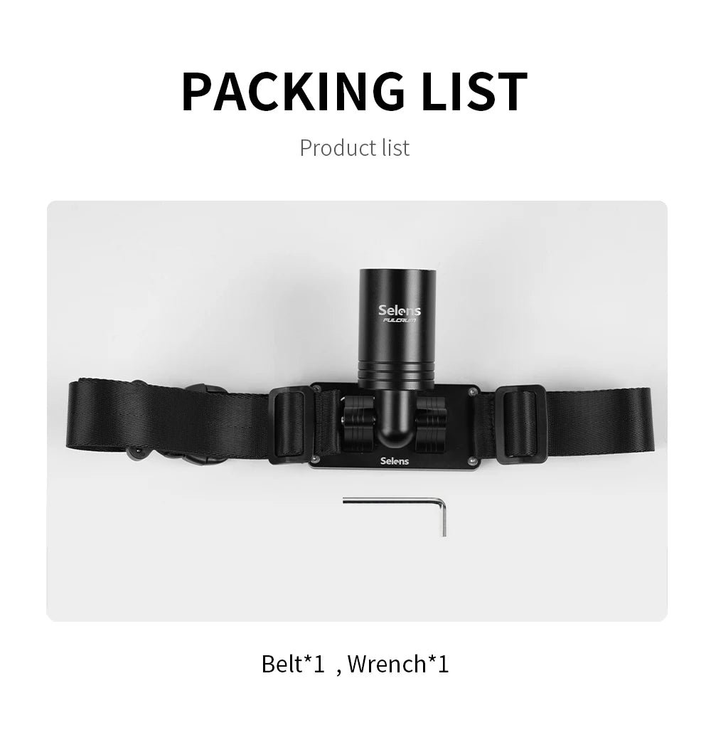 Selens Camera Gimbal Belt, Gimbal Stabilizer Weight Support Hip Belt Waist Mount for Long Standing Filming Compatible