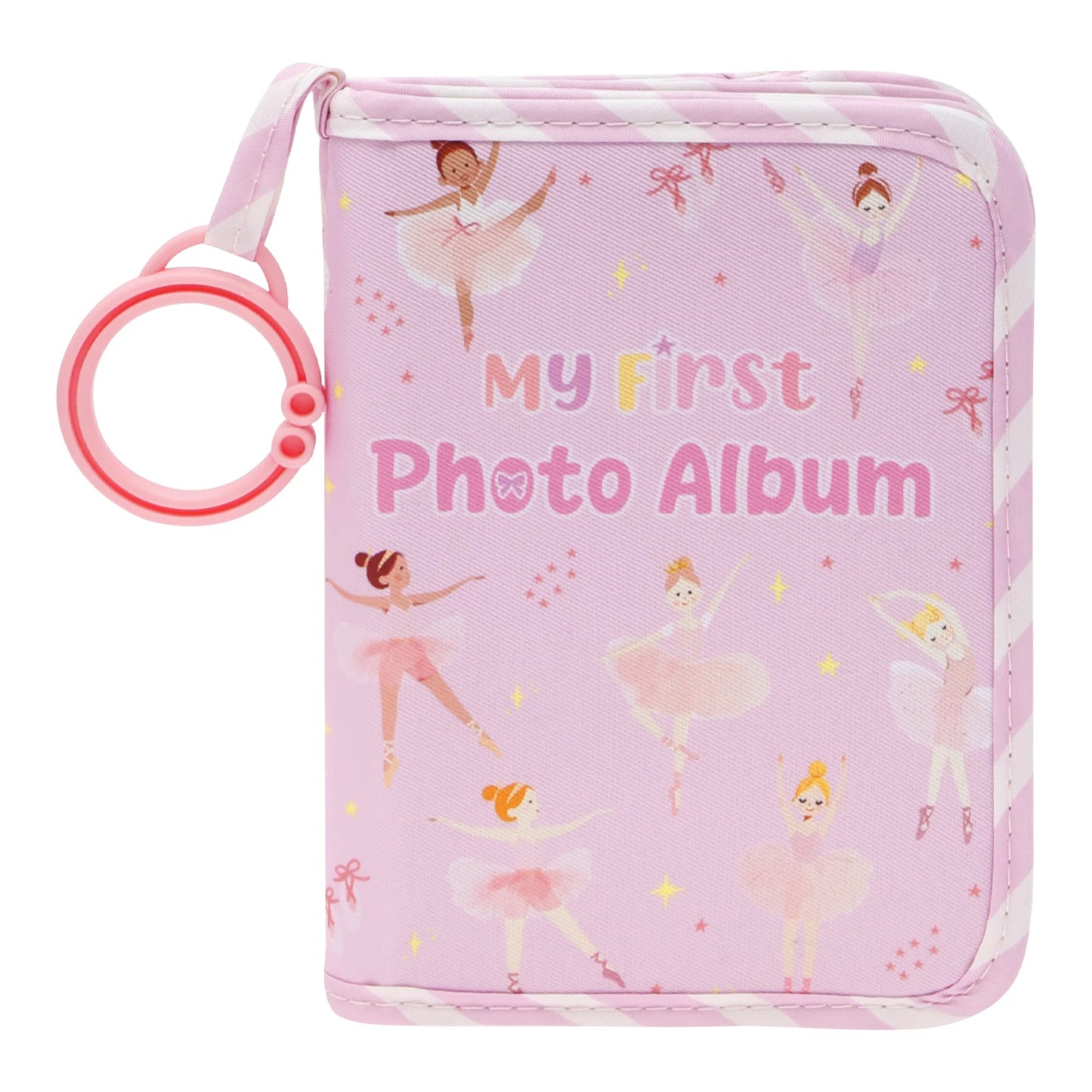 Baby Photo Album Holds 17 Pcs 6 x 4 in Pictures Soft Cloth My First Photo Album with Safety Mirror Fabric Kid Memory Keepsake