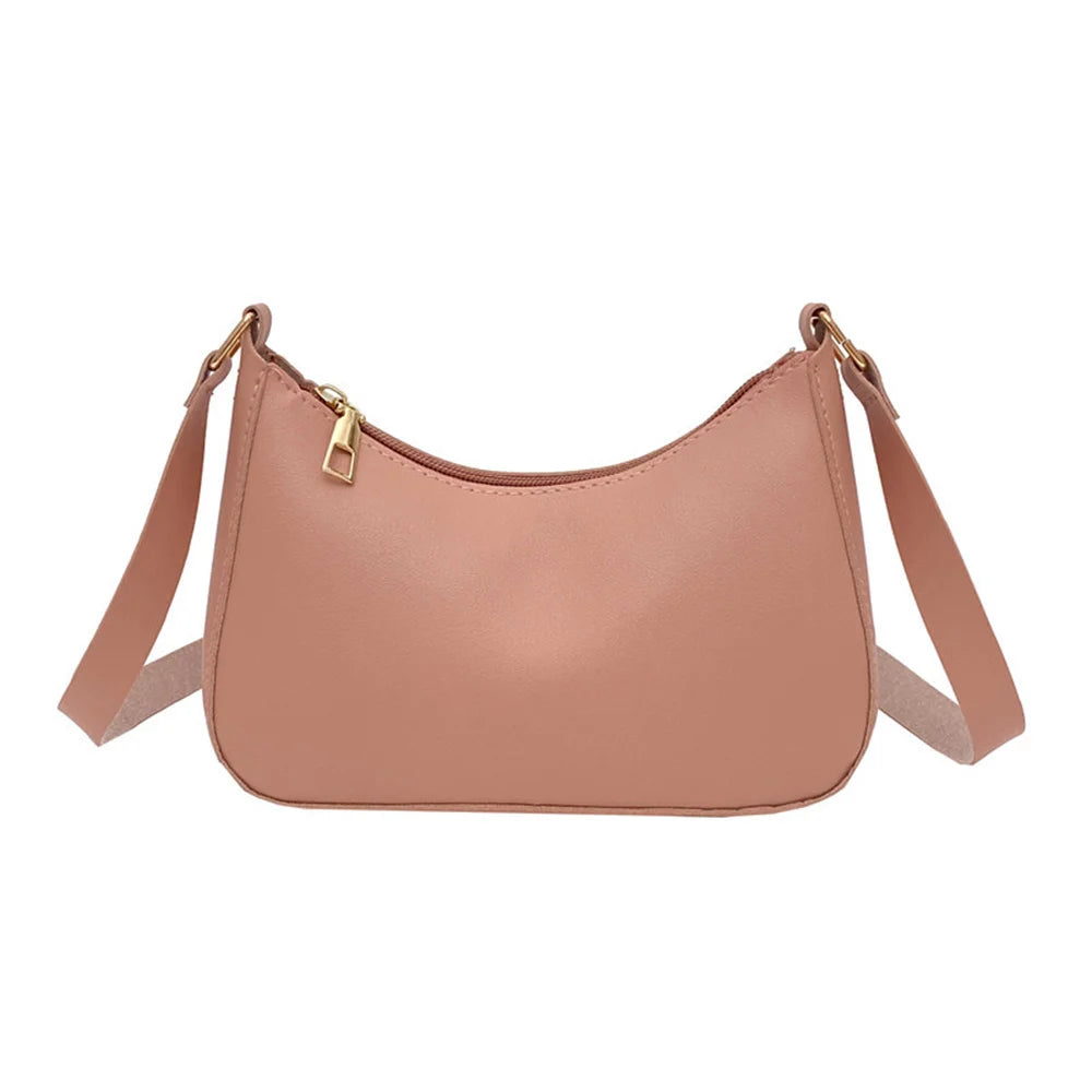 Shoulder Bags WOMEN'S Bag Underarm Bag Handbags Retro Solid Color PU Leather Shoulder Underarm Bags Casual Women Hobos Handbags
