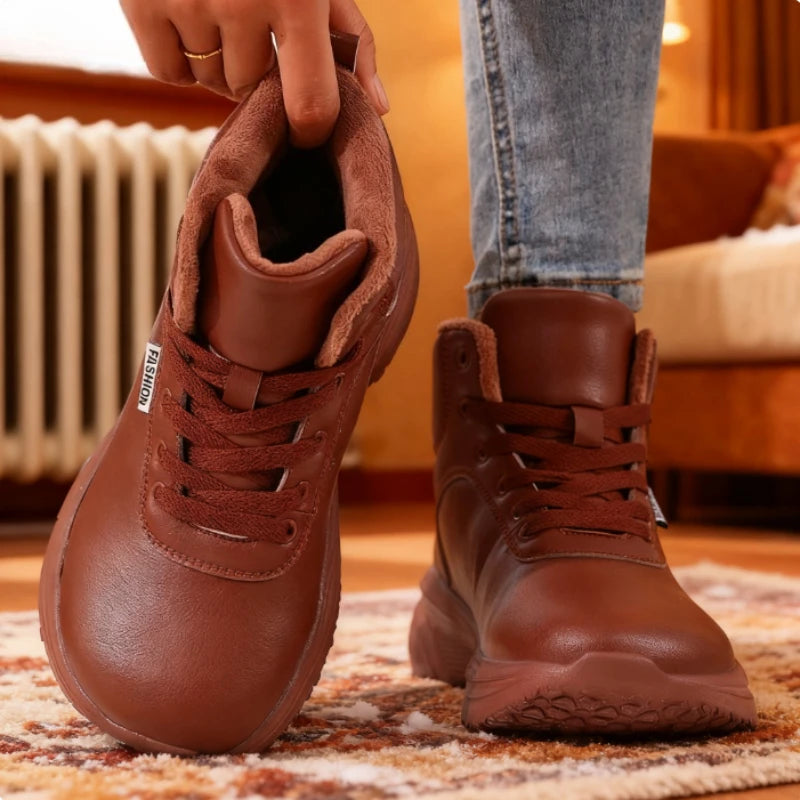 Women's Wide Toe Barefoot Snow Boots Waterproof Minimalist Comfort Sneakers Multi Functional Warm Women's Tennis Shoes 2025 New