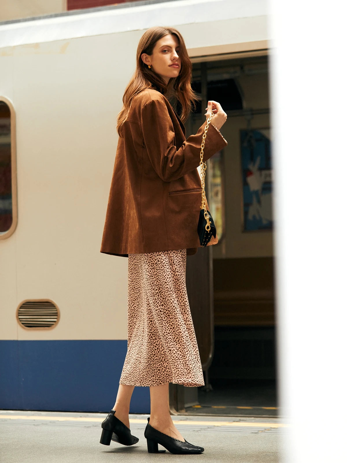 100% Lambskin Leather Jacket Women 2025 Fall Retro Brown/Coffee Imported Suede Kid Leather Blazer Coat Femme Casual Loose Jacket