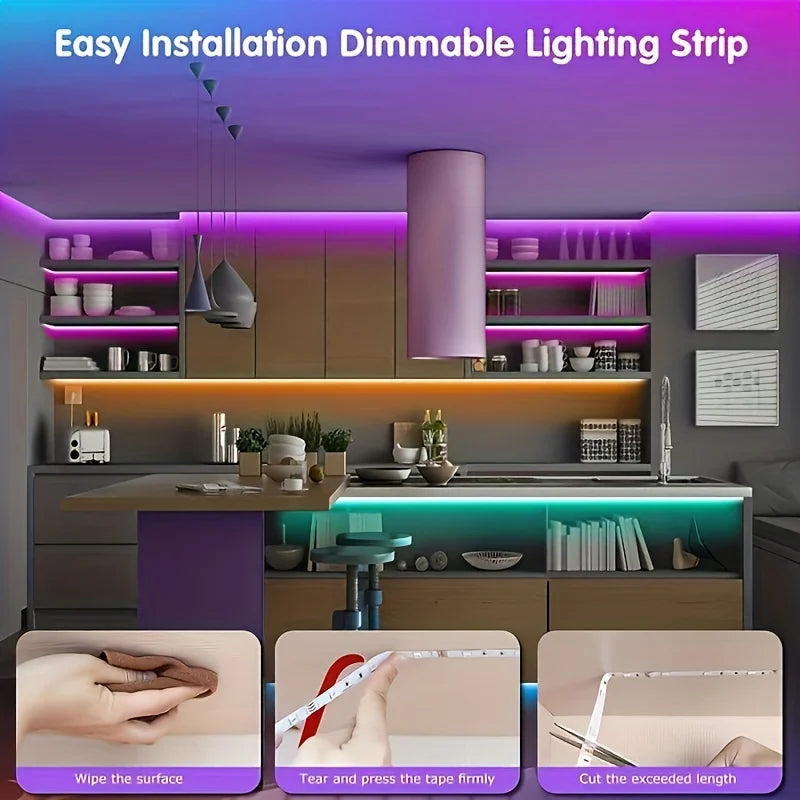 Led Light Strip 5M USB Plug 24 Keys 5050 Multicolor RGB TV Background Light Bar Game Room Family Party Decoration Night Light