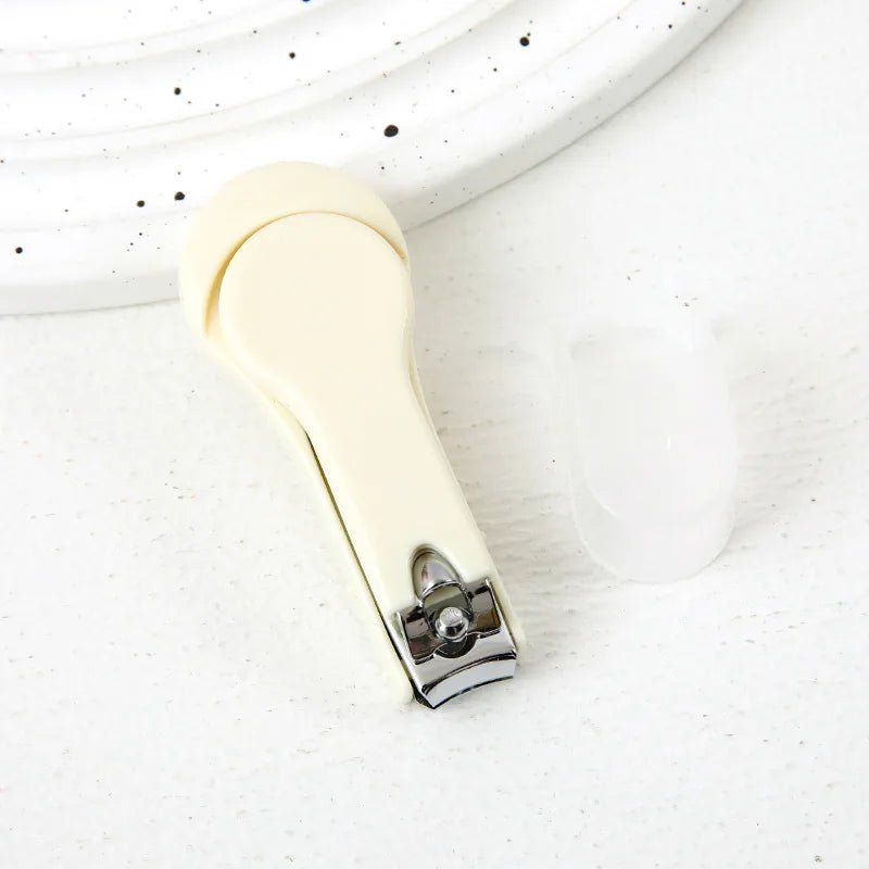 Nail Clipper Anti-Splash Portable 1pc Stainless Steel Cute Macaron Colors Compact Design Home Travel Manicure Nail Tools